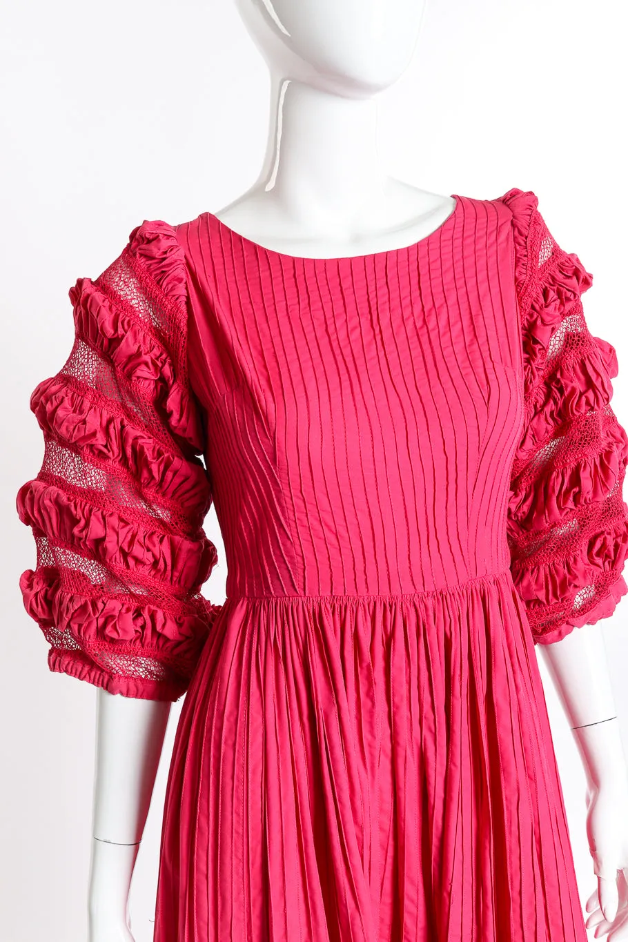 Mexican Pintuck Ruffle Dress