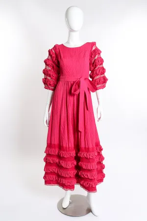 Mexican Pintuck Ruffle Dress