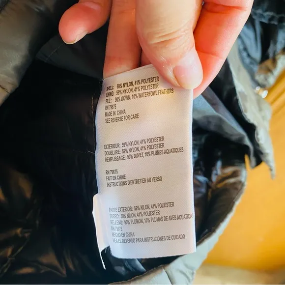 MICHAEL Kors Asymmetrical Zip Packable Puffer Down Silver