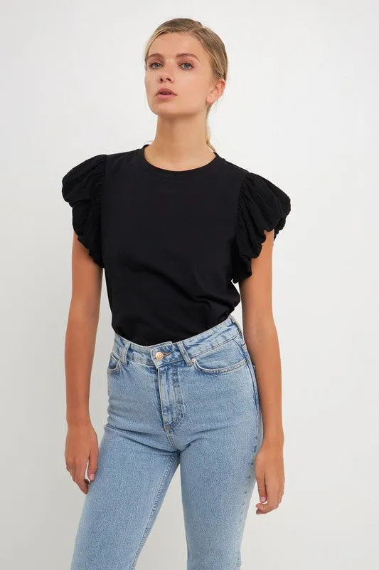 Mixed Media T-Shirt (Black, Blue, White)