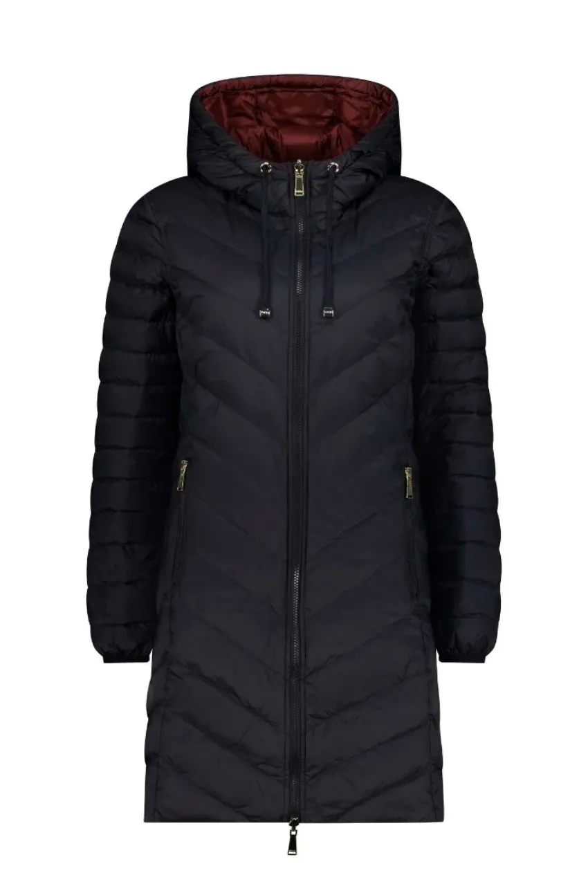 Moke Arnie Reversible Puffer Jacket - Black/Cabernet