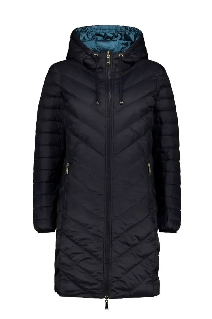 Moke Arnie Reversible Puffer Jacket - Black/Empire Teal