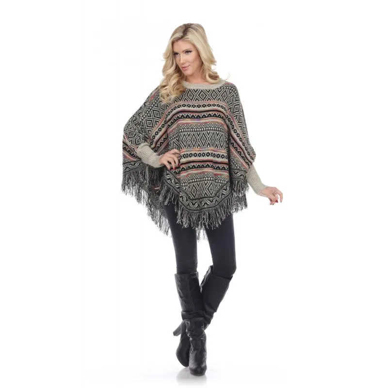 Multi-Color Aztec Poncho