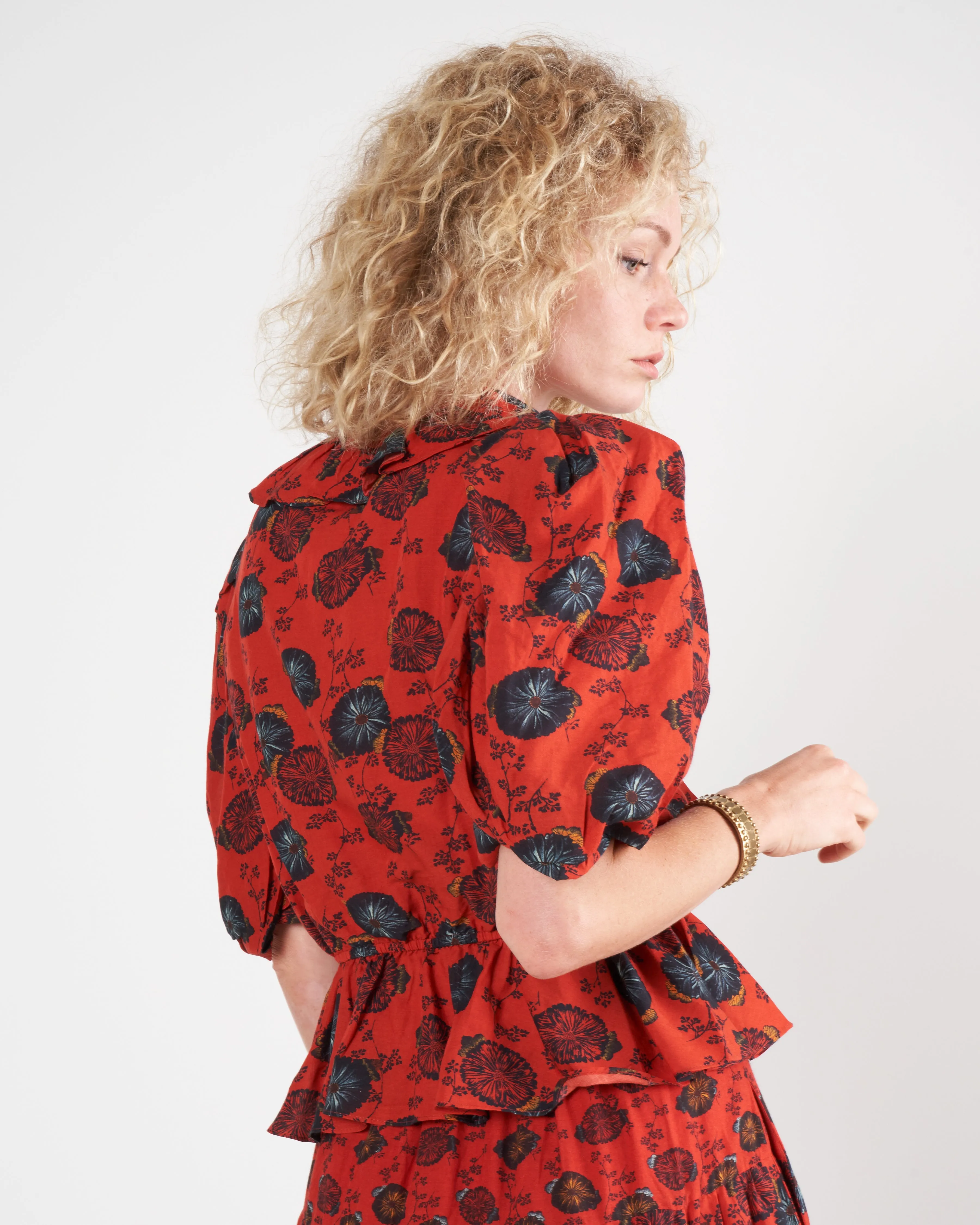 nadya blouse - poppy floral