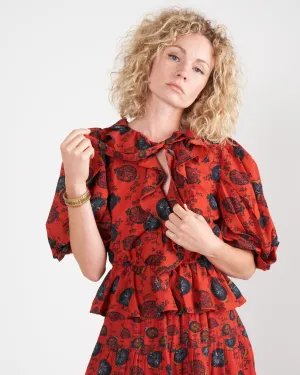 nadya blouse - poppy floral
