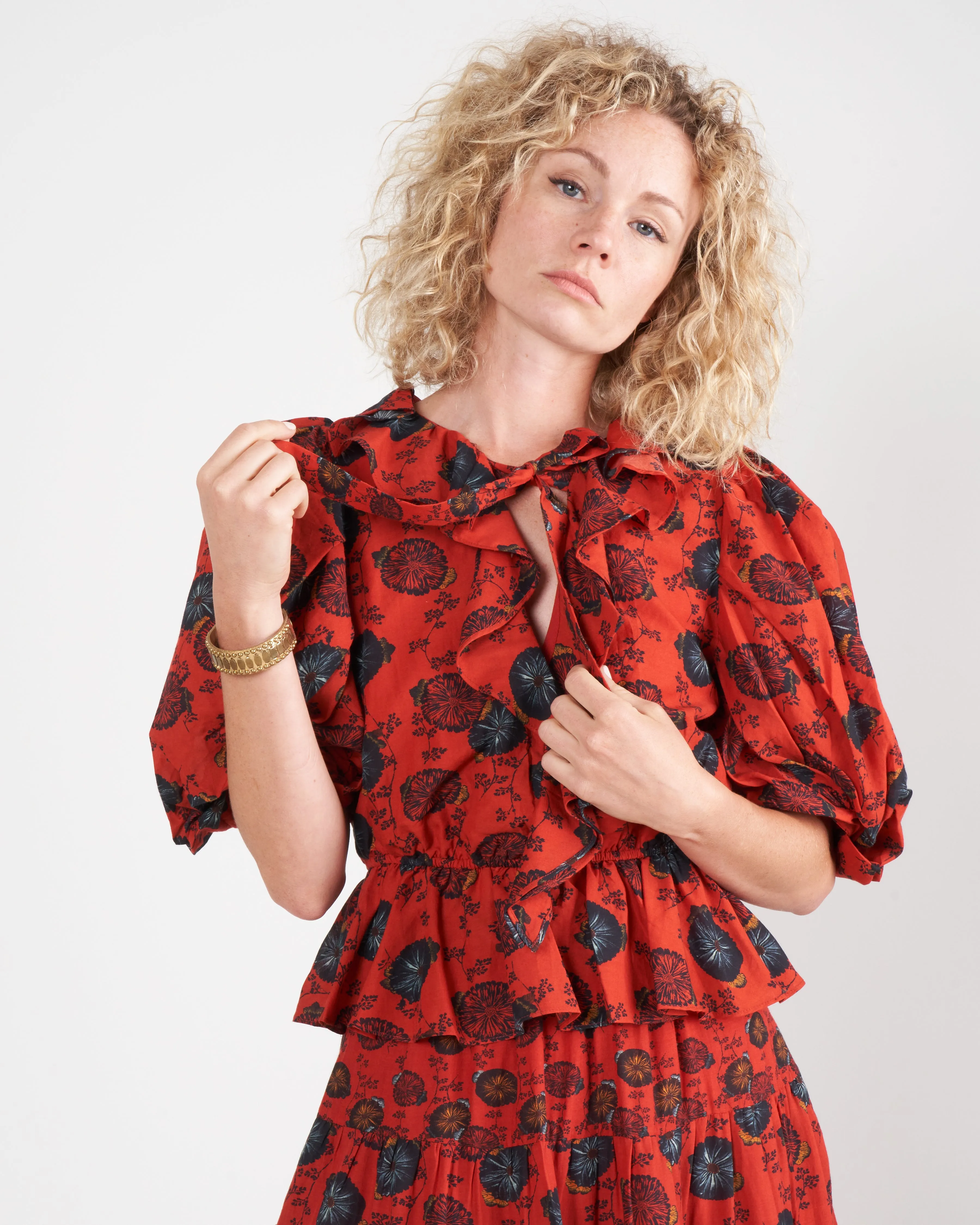 nadya blouse - poppy floral