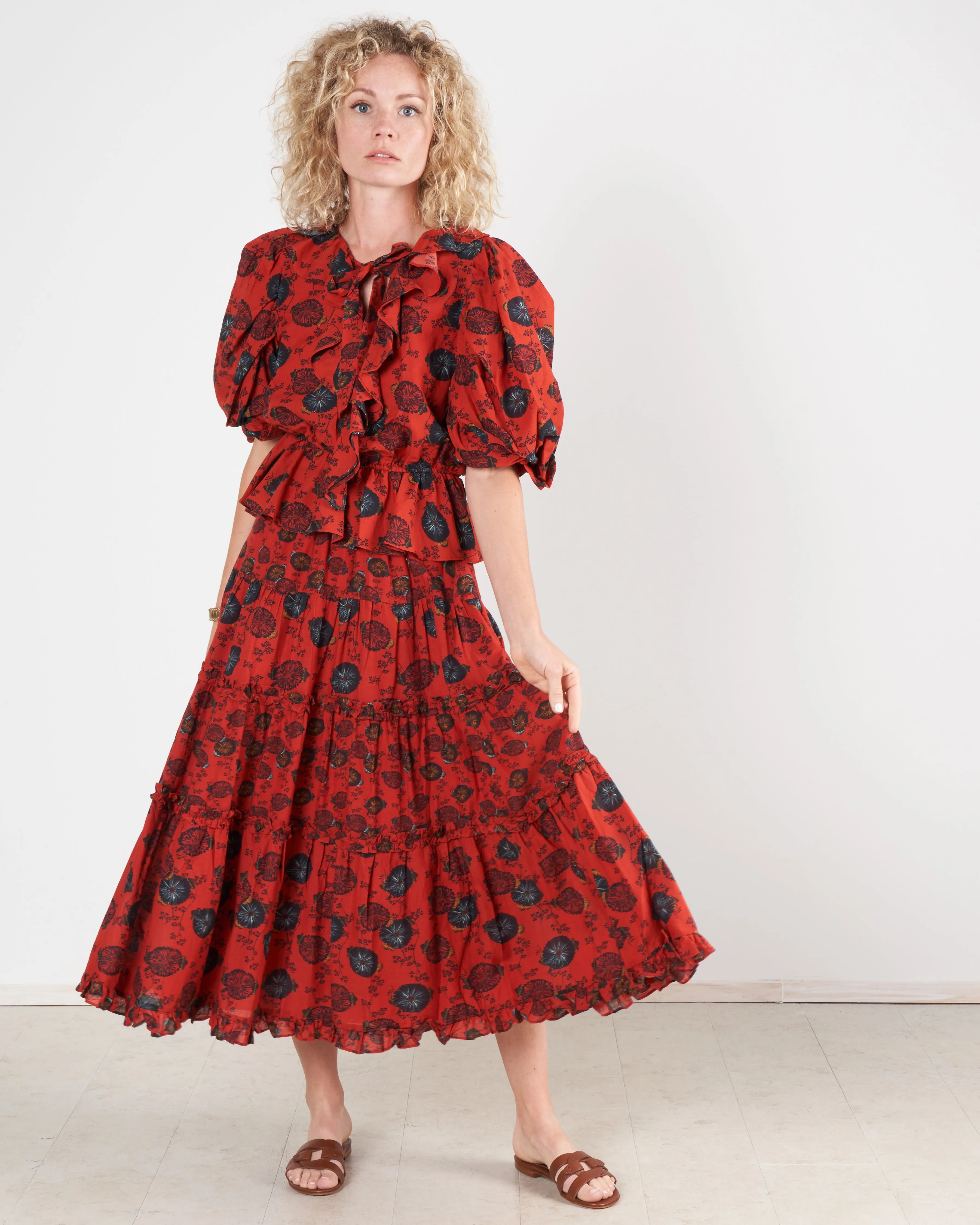 nadya blouse - poppy floral