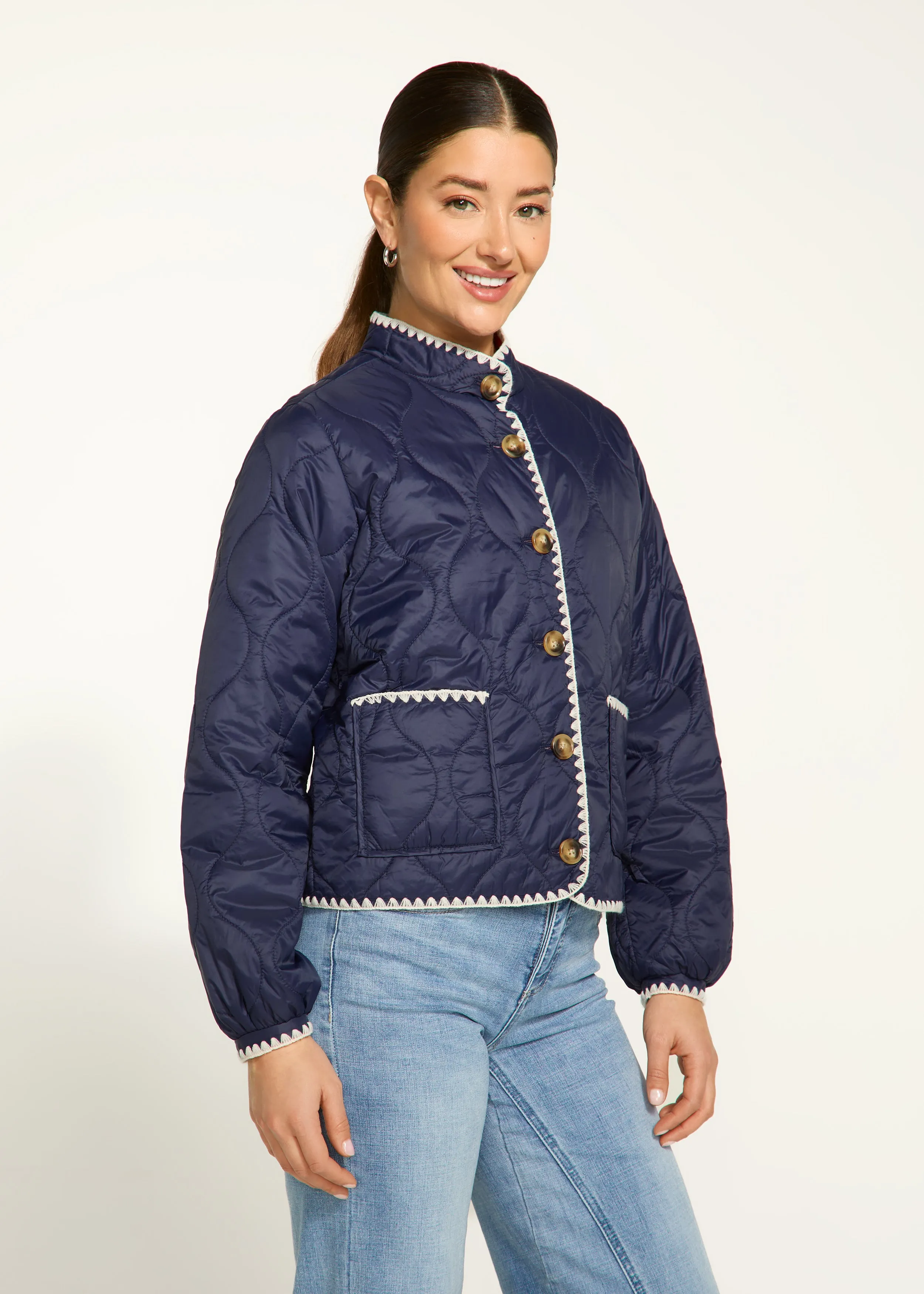 Navy & Red Reversible Puffer