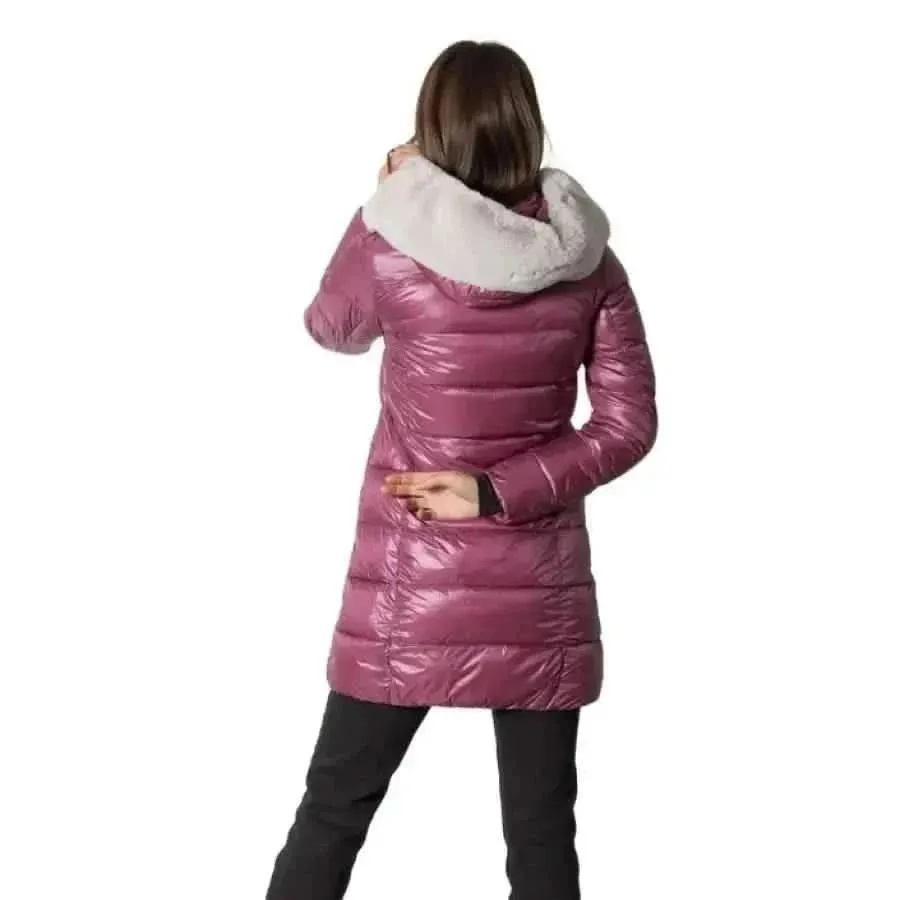 No Zone Women's Purple Long Hooded Jacket