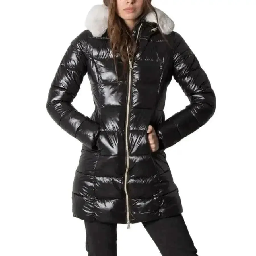 No Zone Women's Purple Long Hooded Jacket