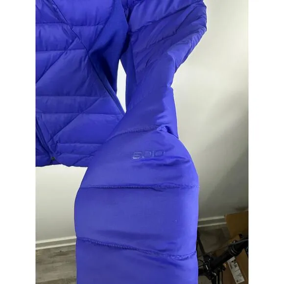 North Face Lucia Hybrid Down Puffer Jacket Med 600 Down Fill Indigo Purple Blue