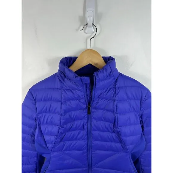 North Face Lucia Hybrid Down Puffer Jacket Med 600 Down Fill Indigo Purple Blue