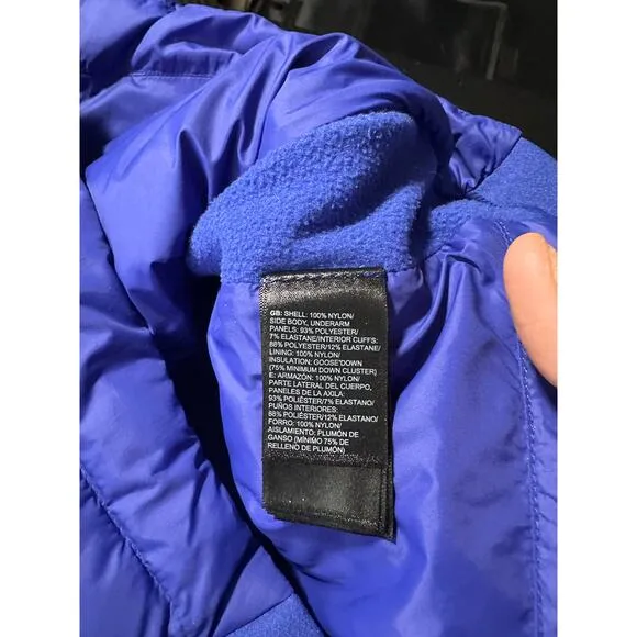 North Face Lucia Hybrid Down Puffer Jacket Med 600 Down Fill Indigo Purple Blue