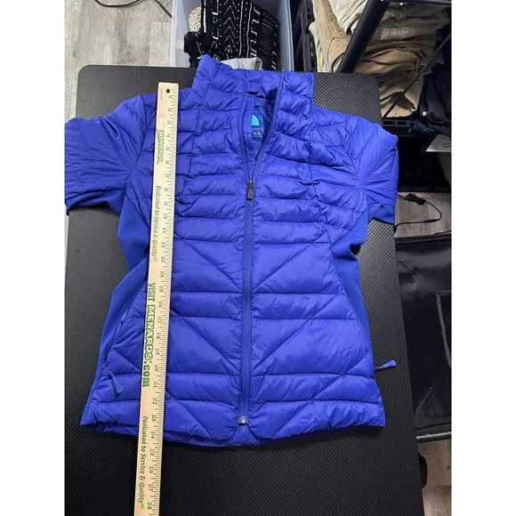North Face Lucia Hybrid Down Puffer Jacket Med 600 Down Fill Indigo Purple Blue