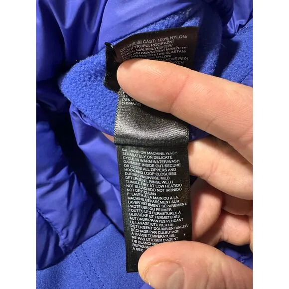 North Face Lucia Hybrid Down Puffer Jacket Med 600 Down Fill Indigo Purple Blue