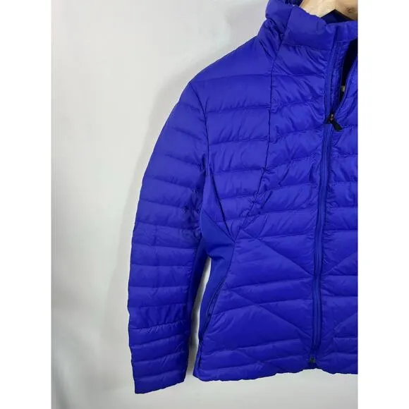 North Face Lucia Hybrid Down Puffer Jacket Med 600 Down Fill Indigo Purple Blue