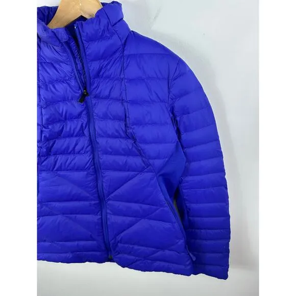 North Face Lucia Hybrid Down Puffer Jacket Med 600 Down Fill Indigo Purple Blue
