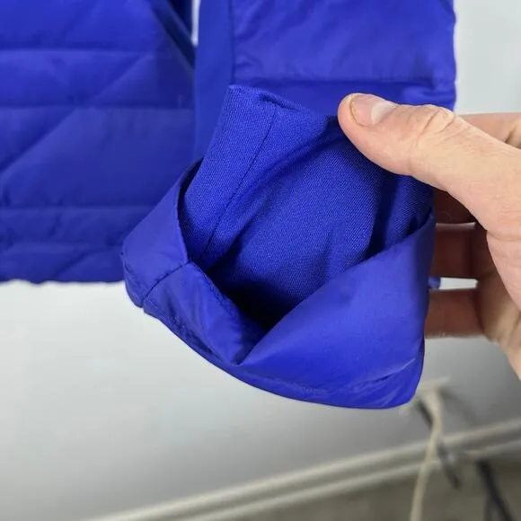 North Face Lucia Hybrid Down Puffer Jacket Med 600 Down Fill Indigo Purple Blue