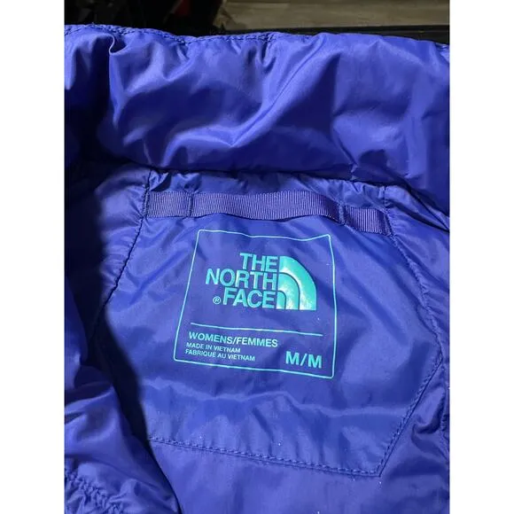 North Face Lucia Hybrid Down Puffer Jacket Med 600 Down Fill Indigo Purple Blue