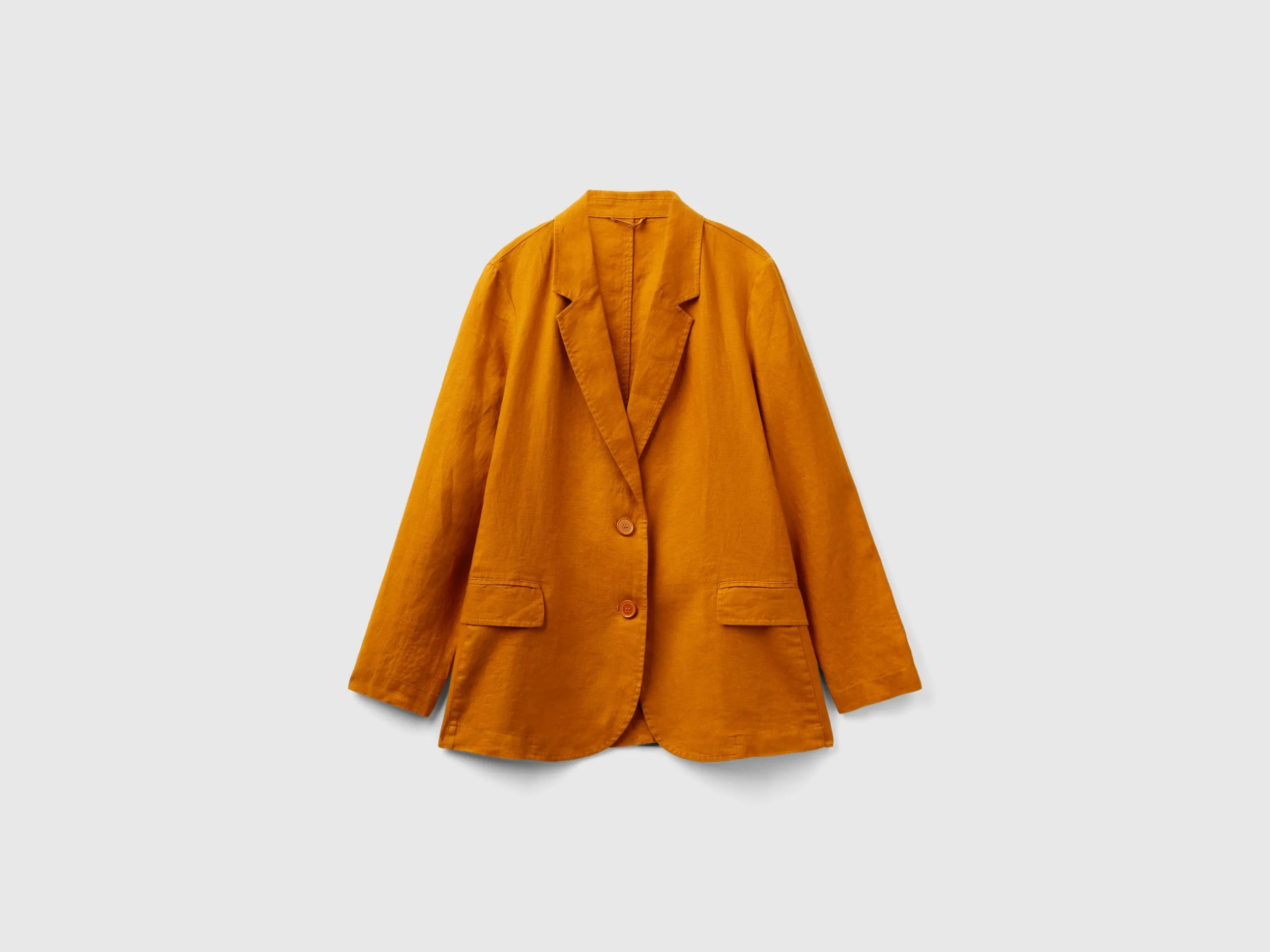 Notched Lapel Collar Solid Blazer