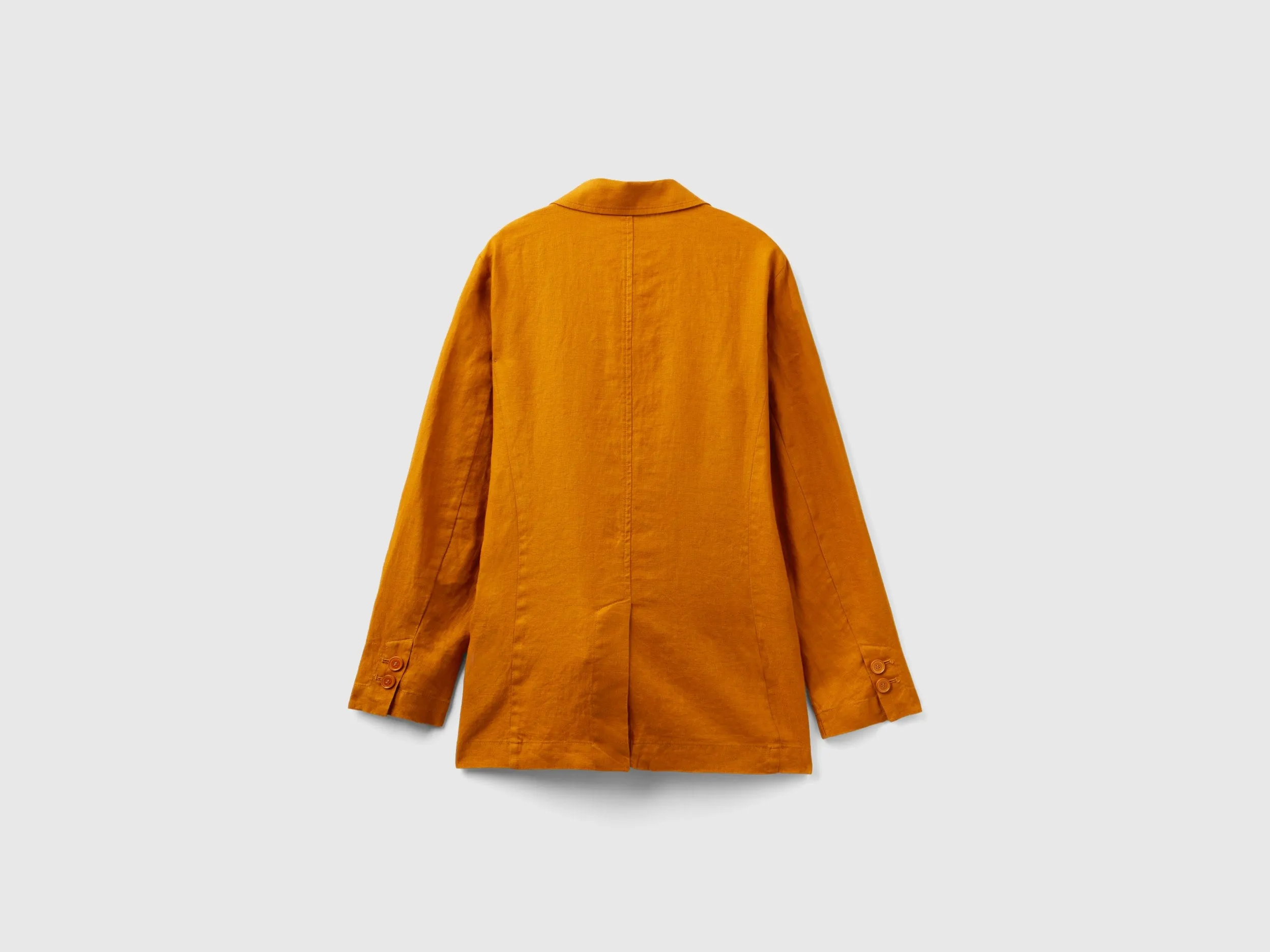 Notched Lapel Collar Solid Blazer