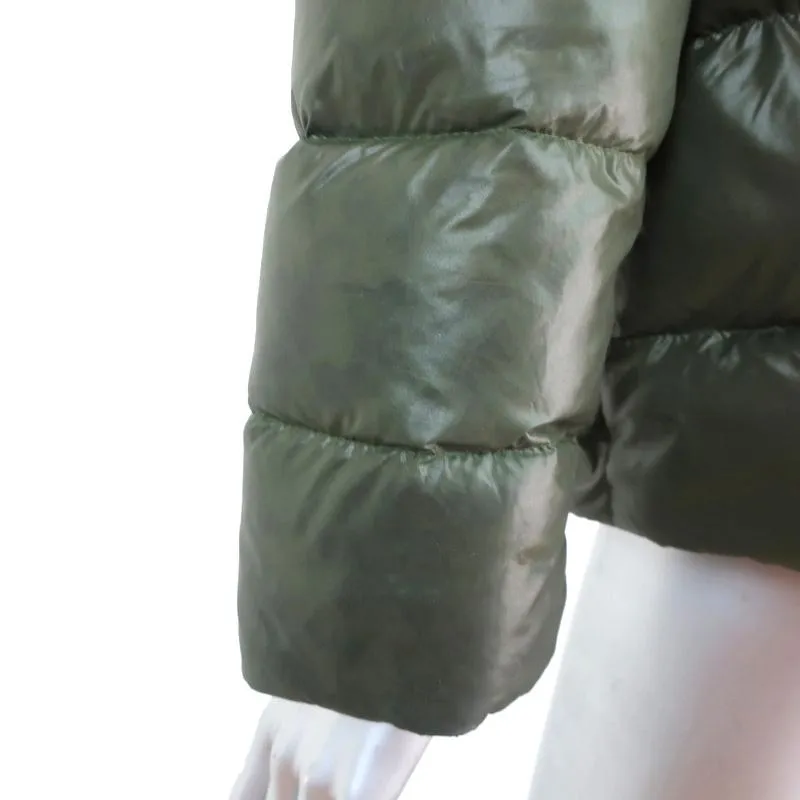 NSF Ollie Hooded Down Puffer Jacket Green Size Large