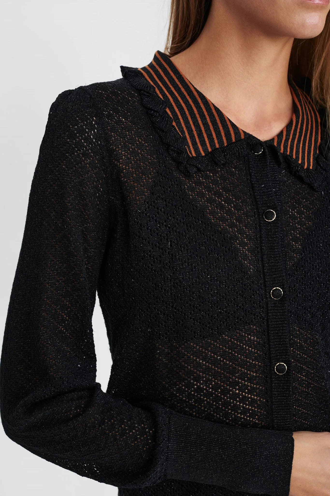 NUCHANTARA CARDIGAN - Caviar