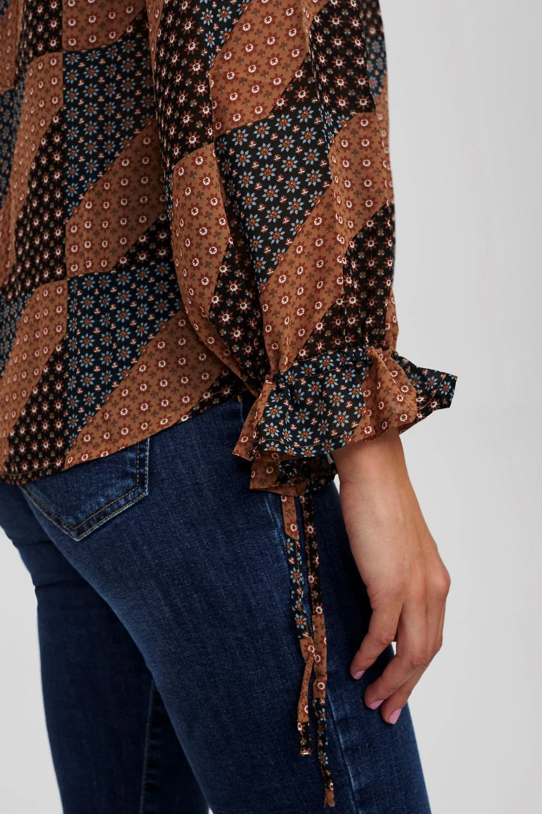 NUPATCH BLOUSE - Dark Sapphire