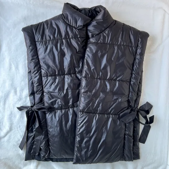 NWT Anthropologie Pilcro Packable Puffer Vest in Black One Size