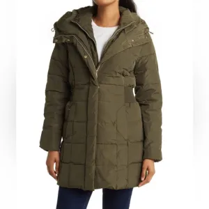 NWT Cole Haan Down Feather Long Puffer Hooded Parka Coat FINAL PRICE