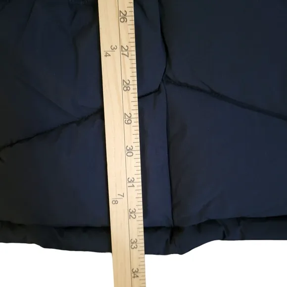 NWT Laundry by Shelli Segal Long Puffer Coat Blue Size 2X XXL Fur Trim Hood
