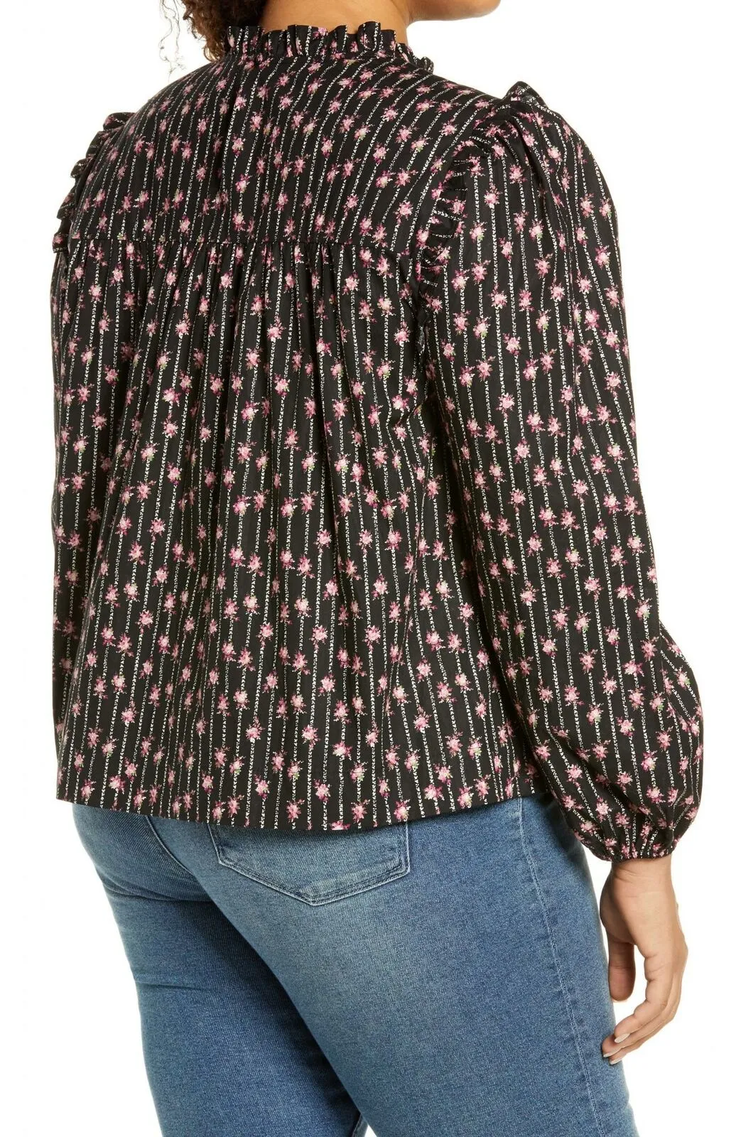 NWT Wayf Womens Plus Size Linford Floral Pintuck Top. 70603WP Plus 2X