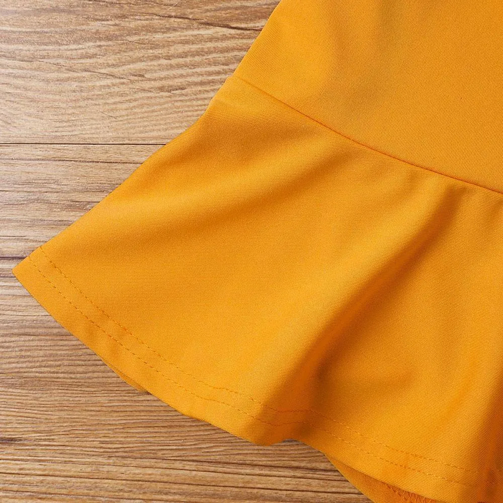 Off-Shoulder Crop Top & Ruffled Mini Skirt (2 Piece Set)