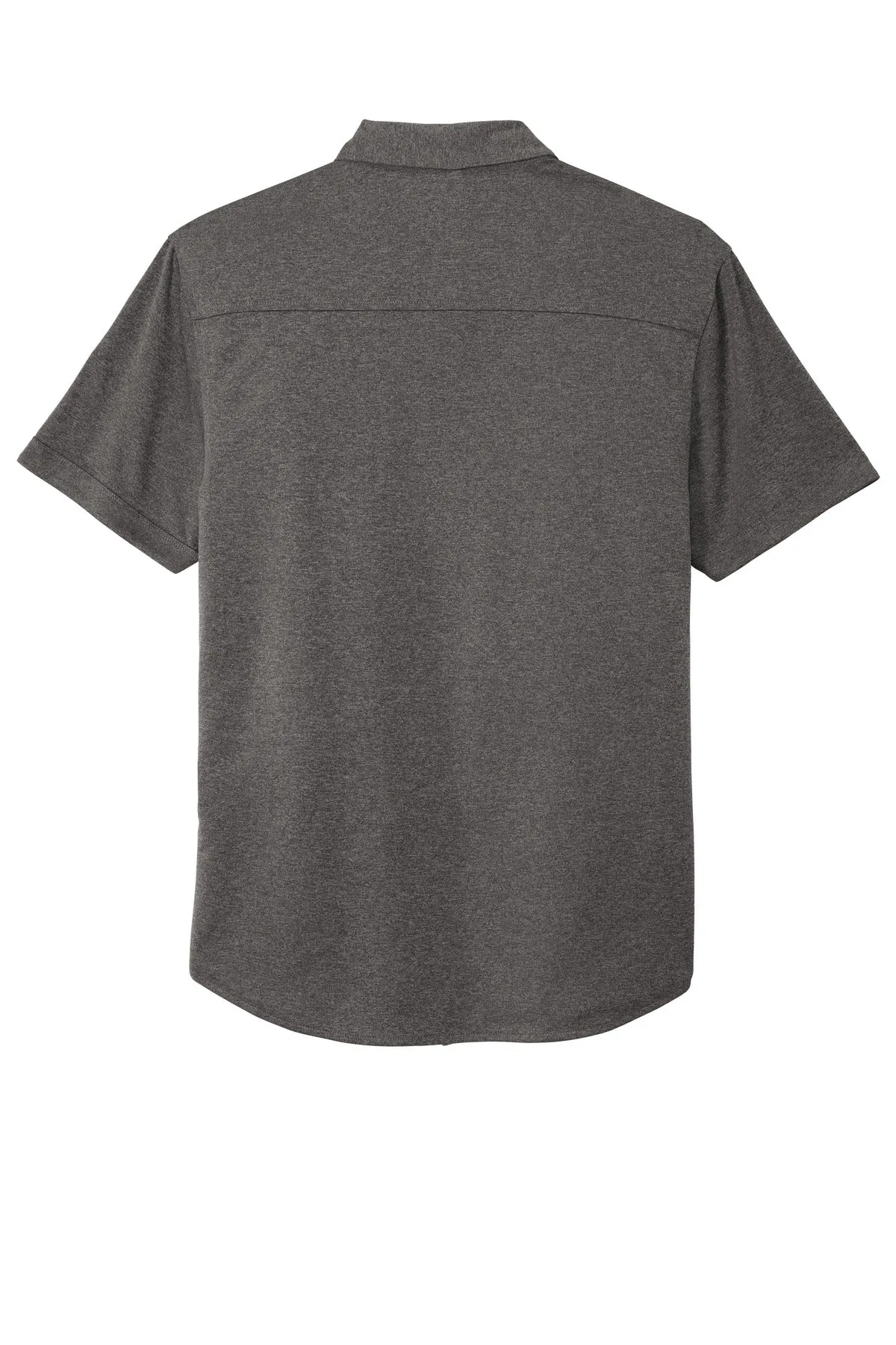 OGIO  Gravitate Full-Button Polo. OG141 Dark Heather Grey