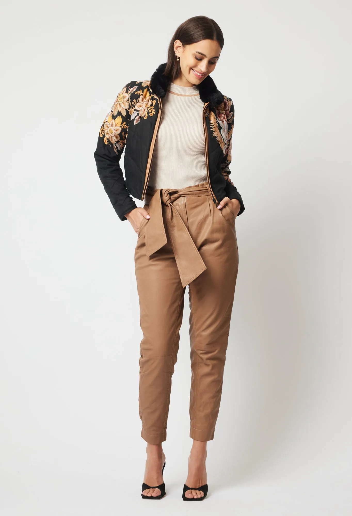 Oncewas II EMPRESS Replacement Print Bomber Jacket - Dragon Flower print