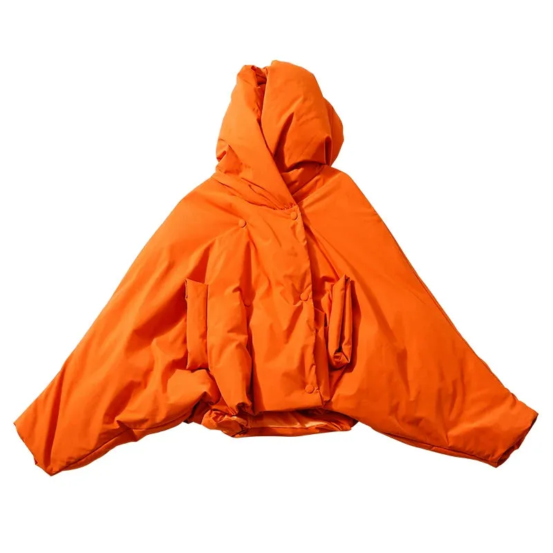 Oversized Orange Puffer Jacket