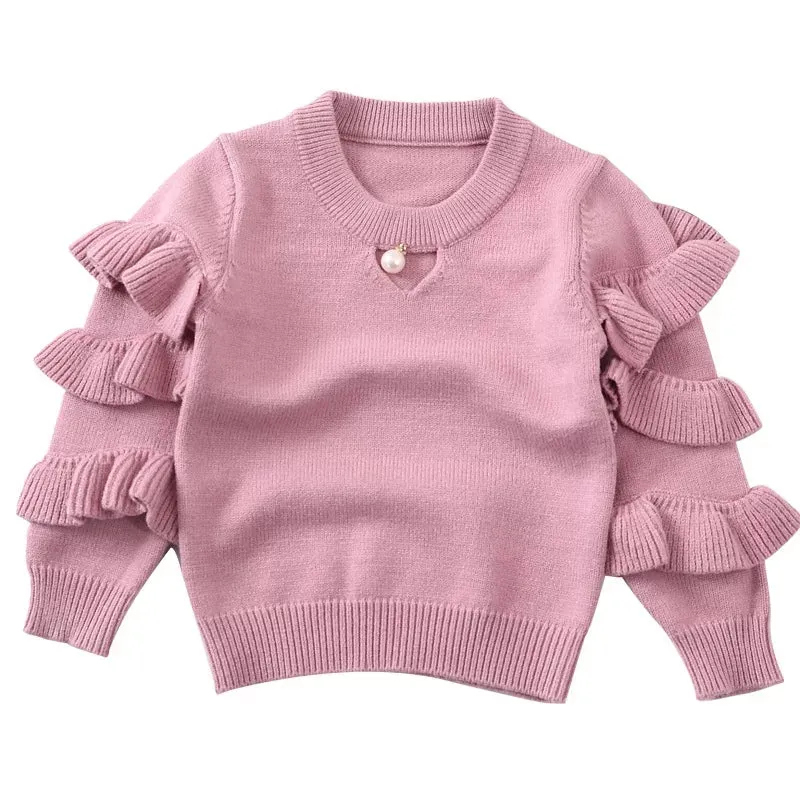 Pearla Ruffled Sleeve Sweater