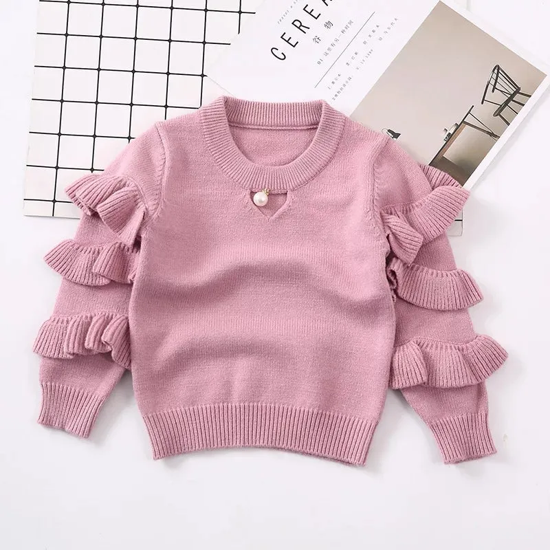 Pearla Ruffled Sleeve Sweater