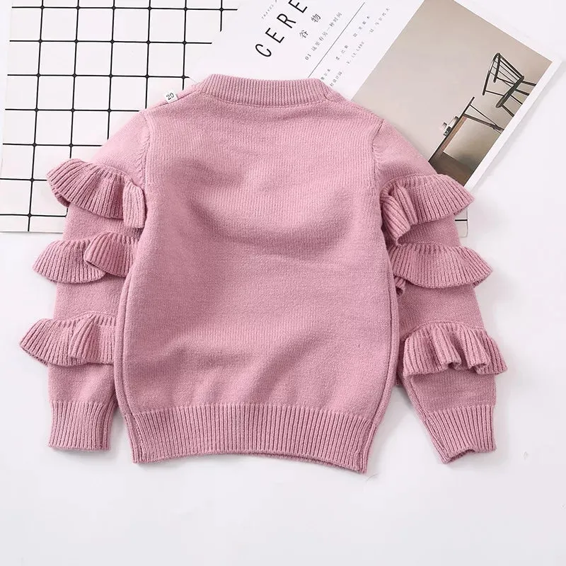 Pearla Ruffled Sleeve Sweater