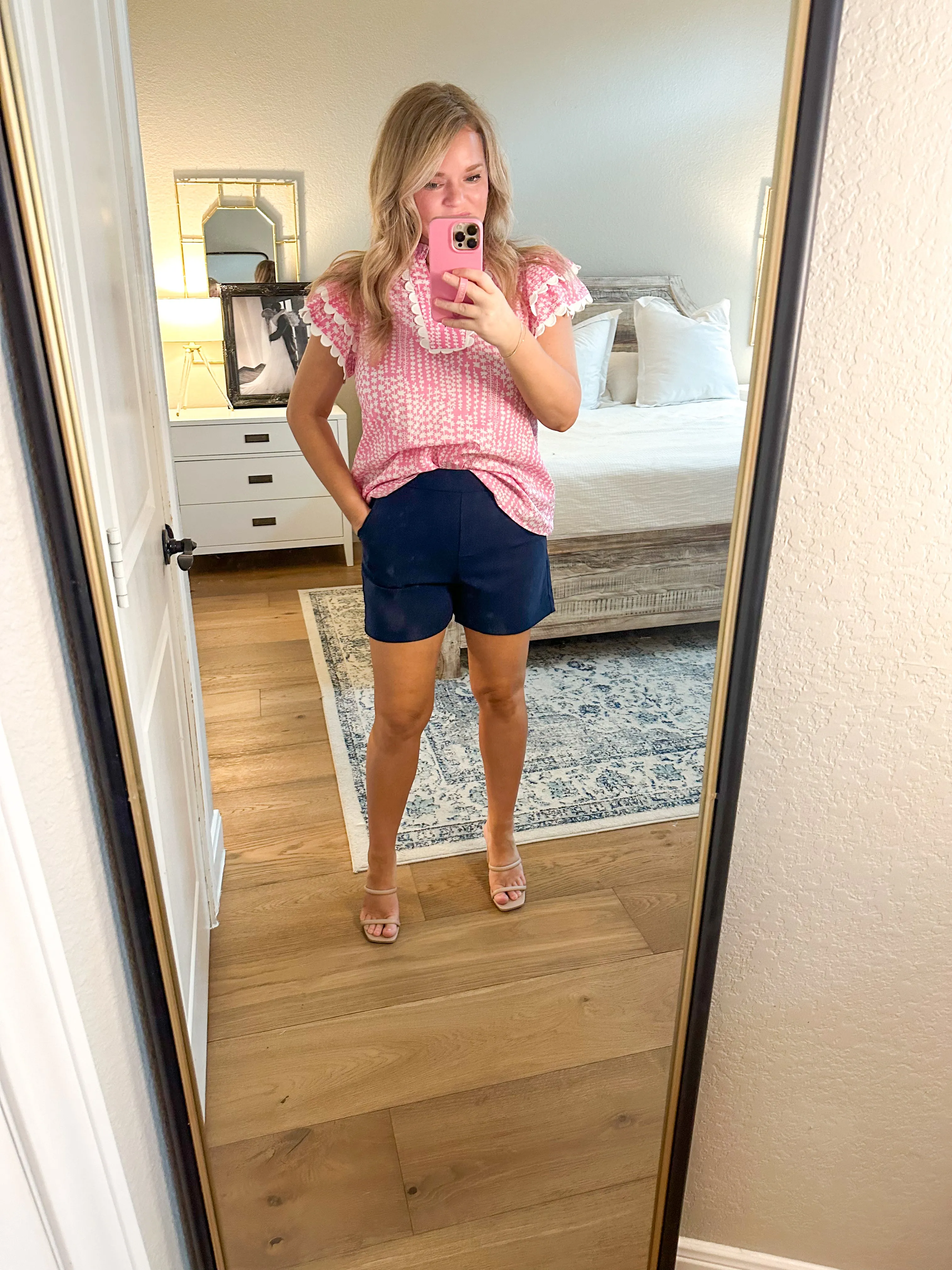 Pink Scallop Top