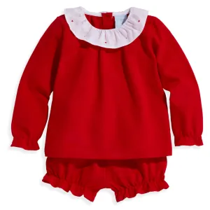 Pique Polly Bloomer Set -- Red