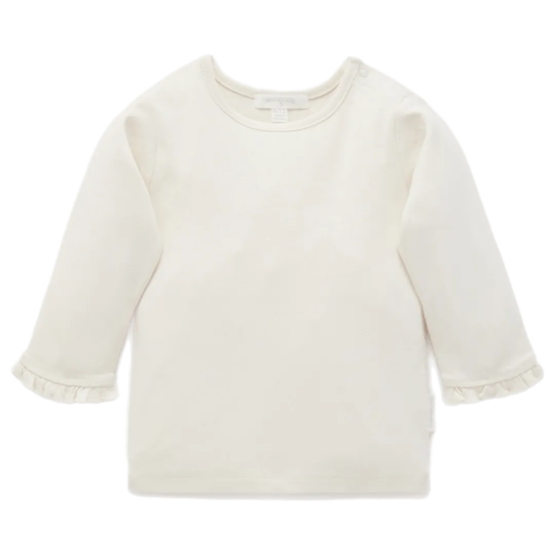 Pointelle Rib Layering Top - Cloud