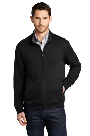 Port Authority  Interlock Full-Zip. K809 Deep Black/ Charcoal Heather