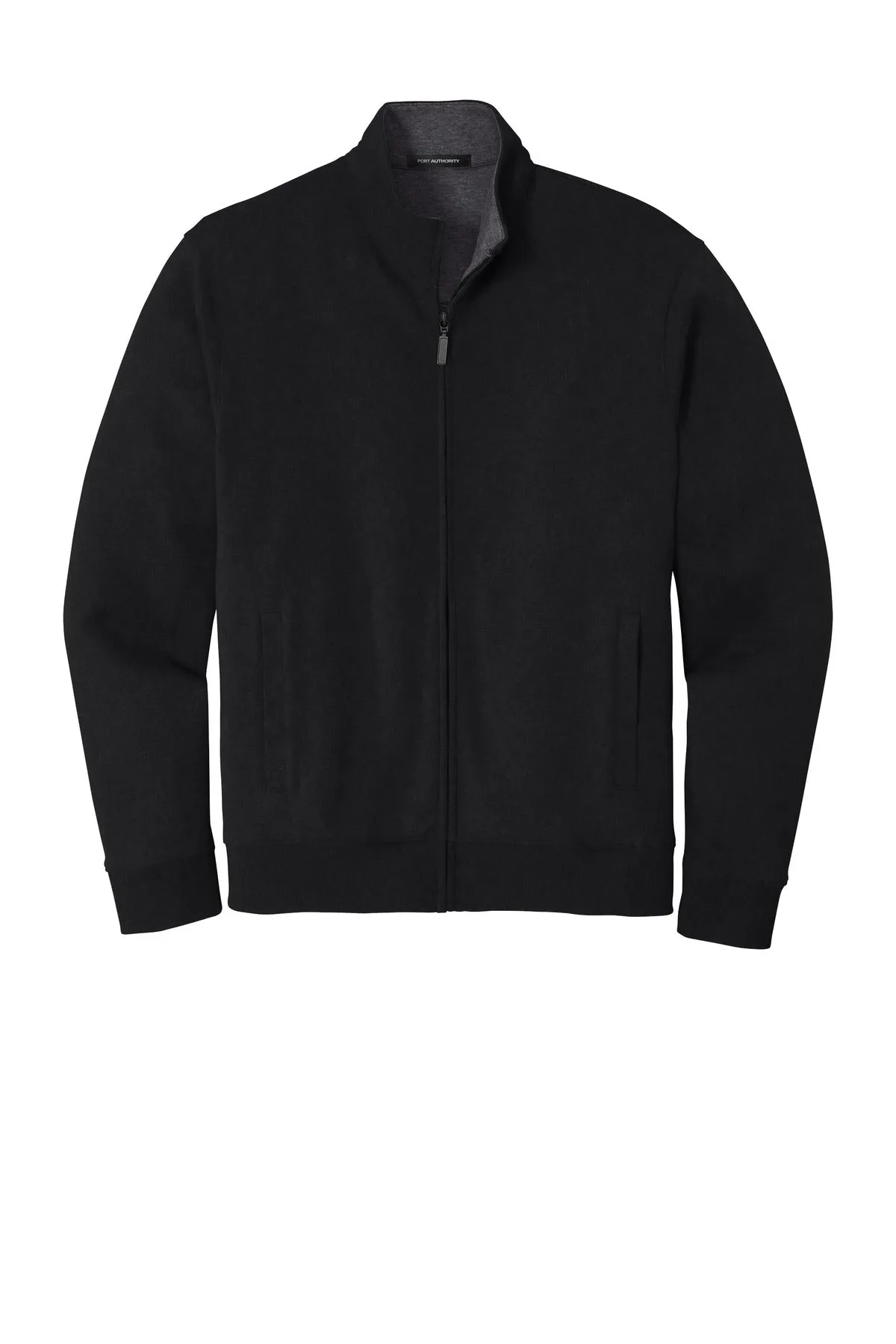 Port Authority  Interlock Full-Zip. K809 Deep Black/ Charcoal Heather