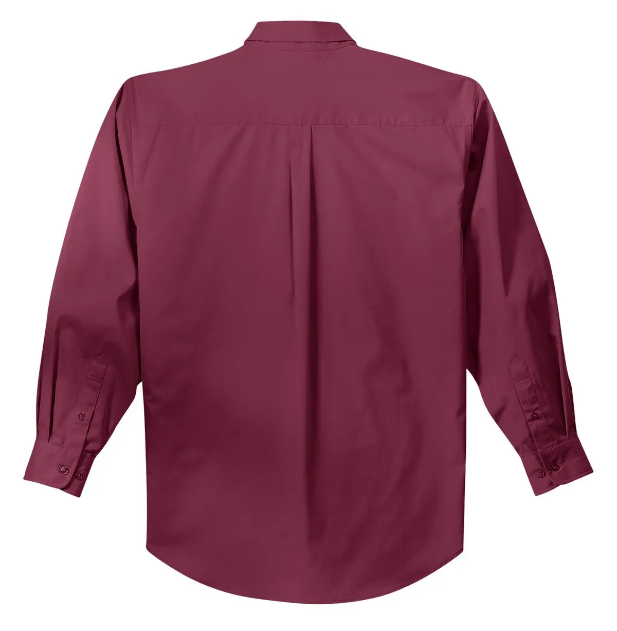 Port Authority Long Sleeve Easy Care Shirt S608 Burgundy/ Light Stone