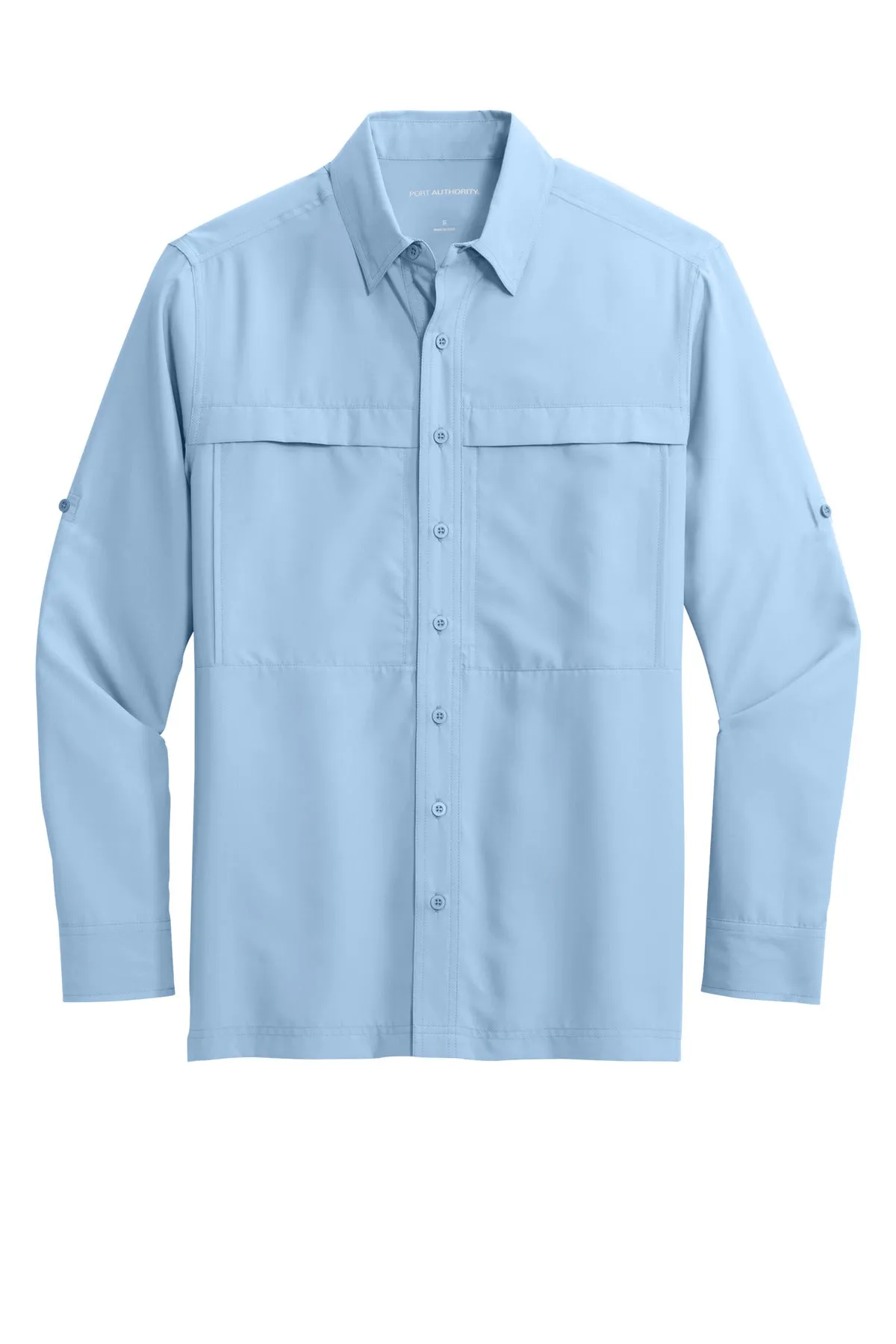 Port Authority Long Sleeve UV Daybreak Shirt W960 Light Blue