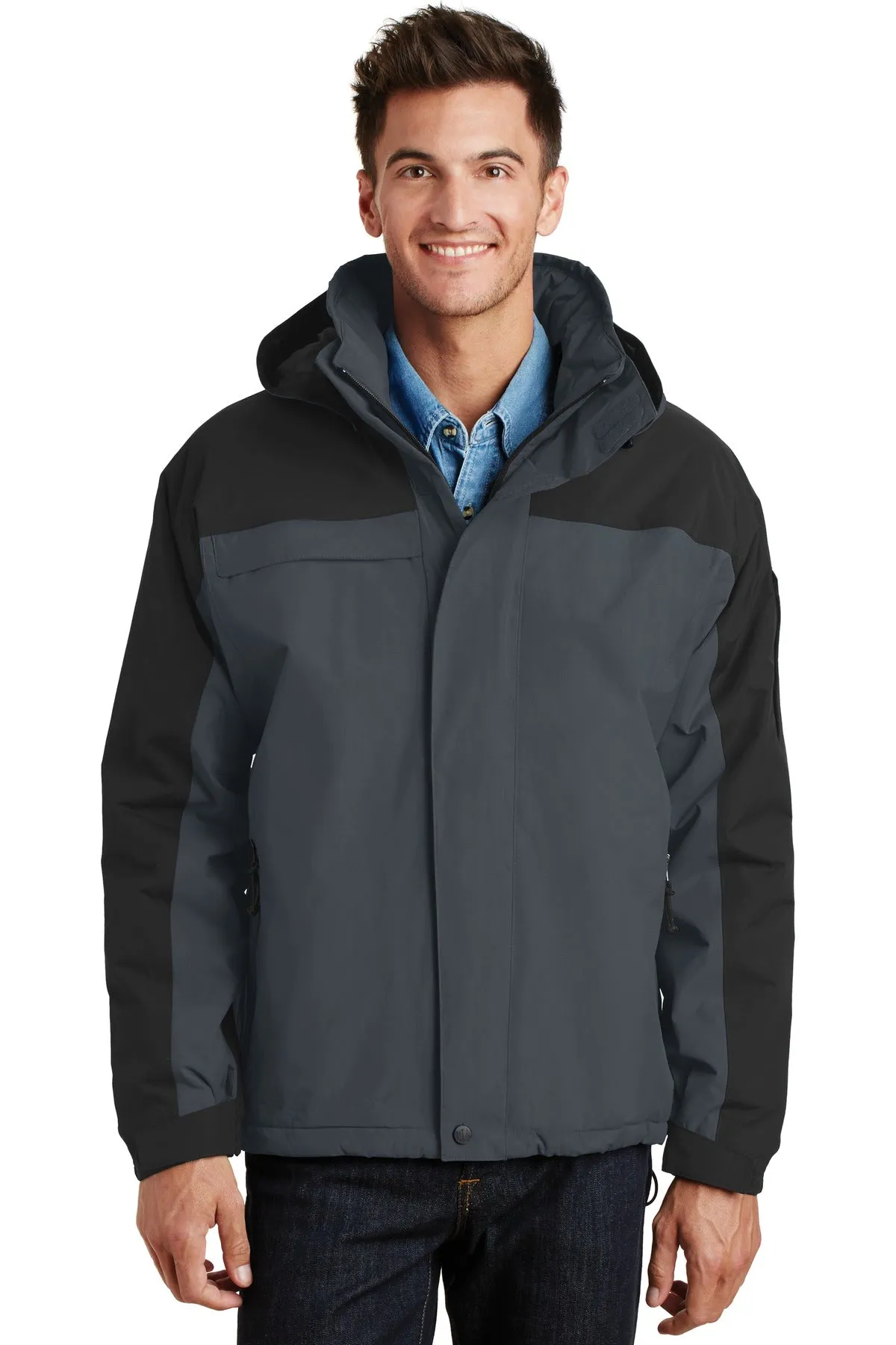 Port Authority Nootka Jacket.  J792 Graphite/ Black