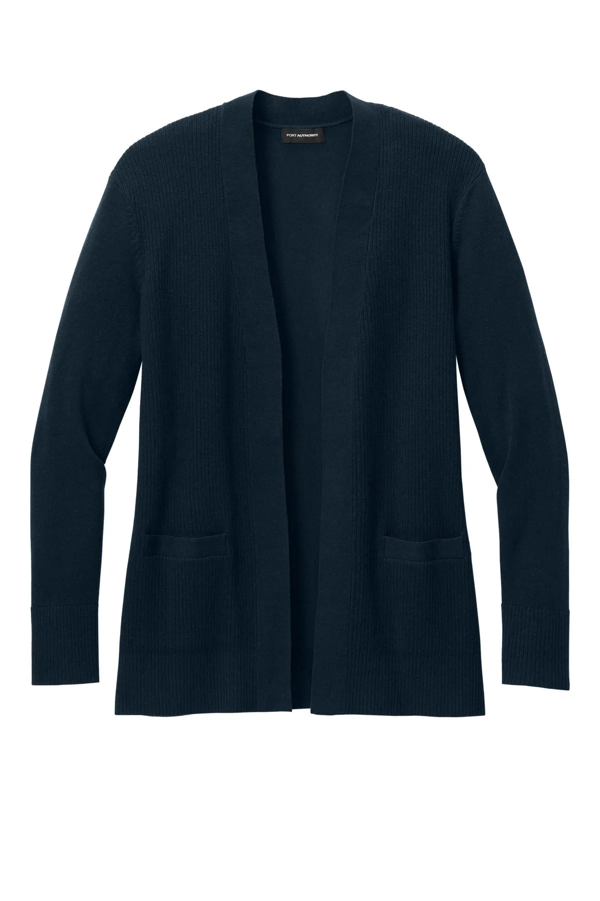 Port Authority Women's Easy Care Open-Front Cardigan Sweater LSW2890 River Blue Navy