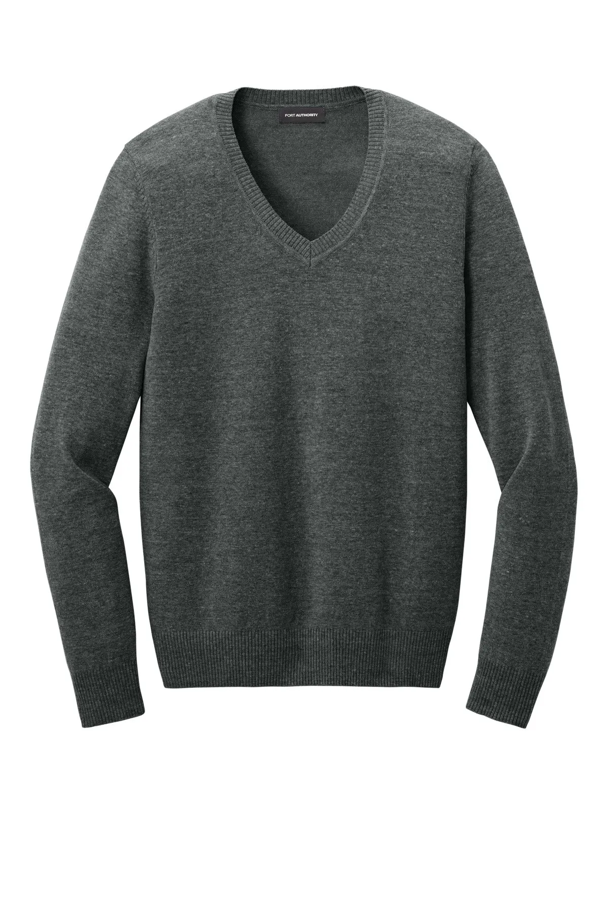 Port Authority Women's Easy Care V-Neck Sweater LSW2850 Charcoal Heather