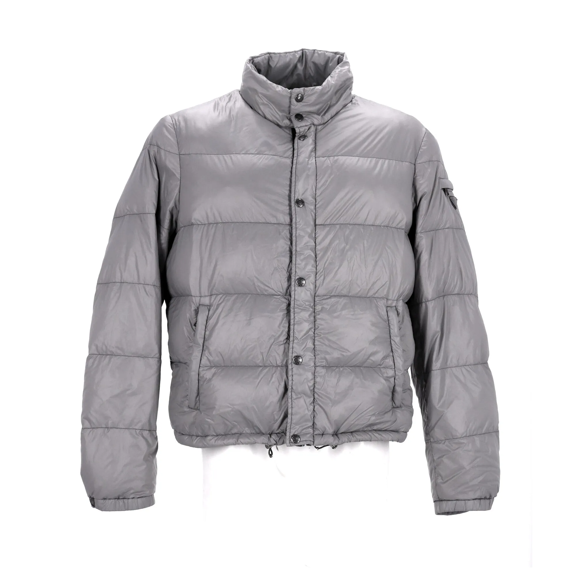 Prada Puffer Jacket in Grey Nylon